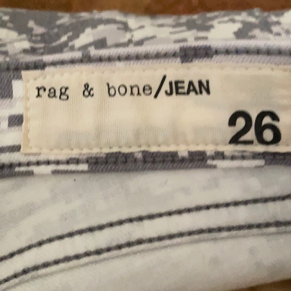 RAG & BONE GRAY CAMO SKINNY JEANS SIZE 26 - Picture 5 of 5